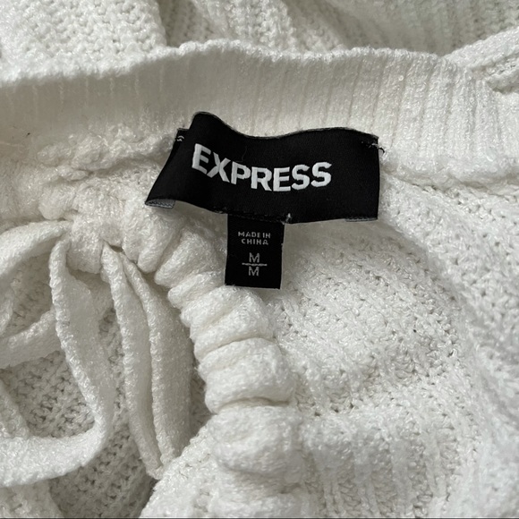 Express White Open Back Sweater - Picture 3 of 4